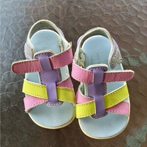 See Kai Run Kids Multicolor Strappy Sandals - Pink, Purple & Yellow